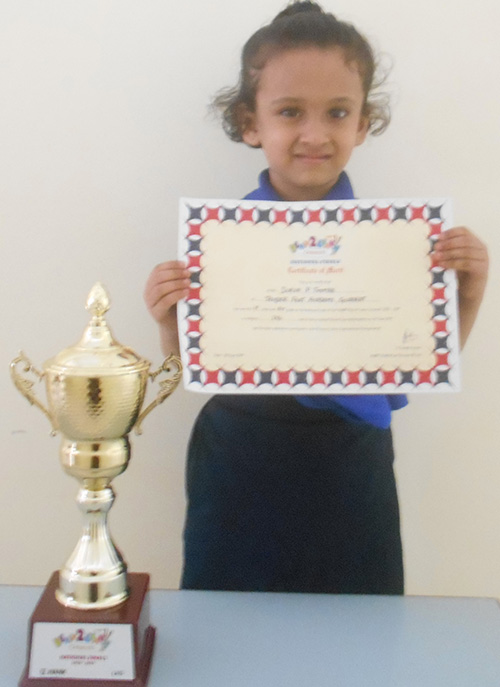 Durva Thumre Junior KG 4th Position at National Level Marrs, Play 2 Learn Carnival