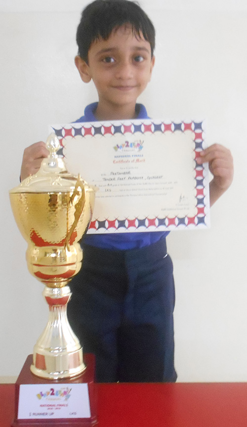 Peetambar Jr. KG 2nd Position at National Level